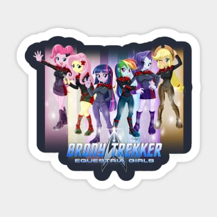 Brony Trekker: Equestria Girls Group Ver. Sticker